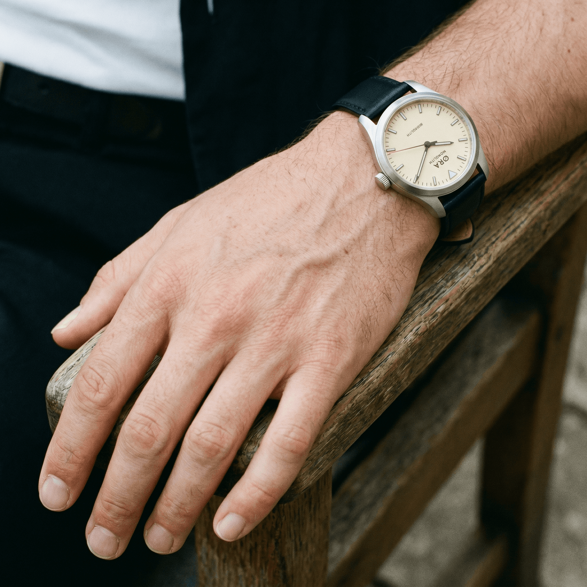 A watch holds the question of when.