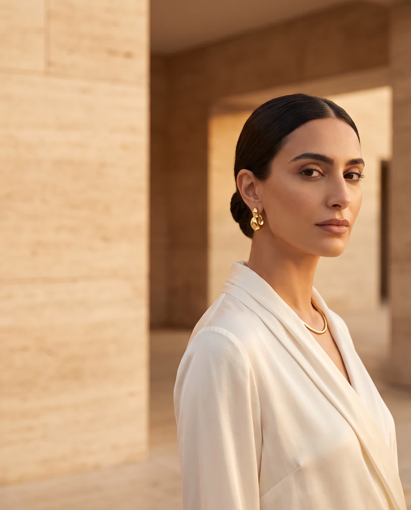 AI product photography for Dubai luxury brands — gold jewelry campaign visual